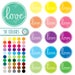 Buttons Digital Stamp Pack Black and White / Cute Clip Art