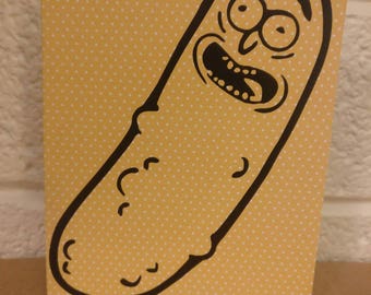 Pickle Rick Sanchez Blank Card A2 Size with Envelope