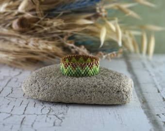 Statement ring Rose gold ring Statement jewelry Boho ring Delicate ring Midi ring Chartreuse green jewelry Rings|For|Women Nature ring boho