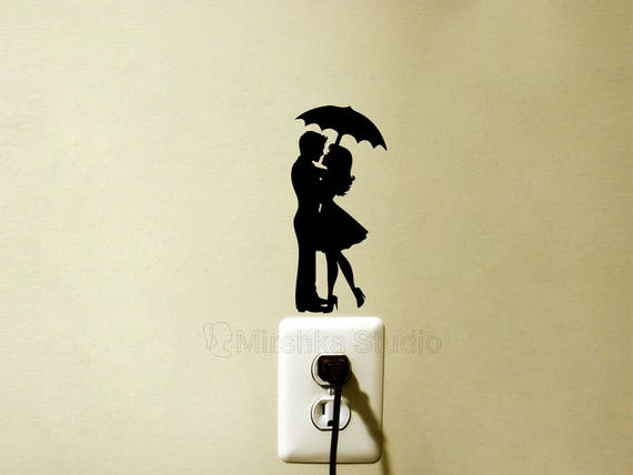 Kissing couple decal