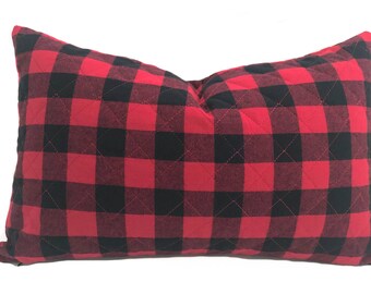 Red plaid sofa throw | Etsy