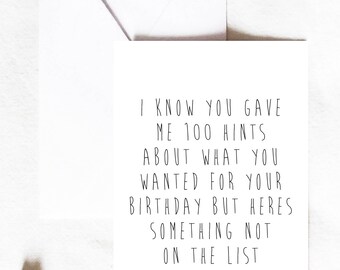 Birthday Card, funny birthday card, wife birthday card, fiance birthday card, girlfriend birthday card, funny card, bday card, Greeting Card