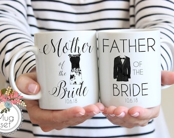 Mother & Father of the Bride Mug Set, Father of the Bride Mug, Mother of the Bride Mug, Wedding Mug, Wedding Mug Set, Couple Mug Sets