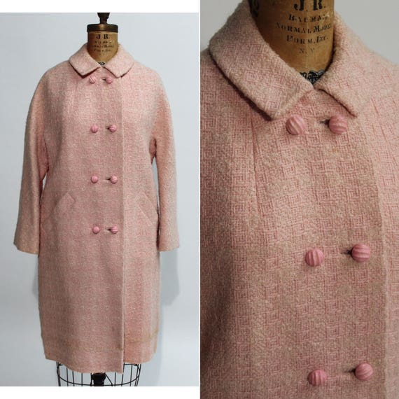 Light Pink Coat Pink Coat Pink Tweed Chanel Coat 1960s