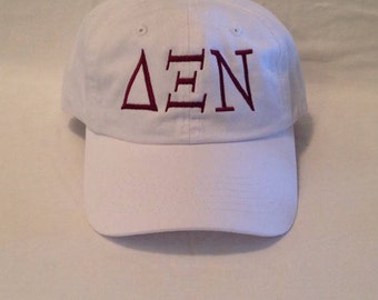 Greek Letter Embroidered Hat / Sorority Hat / Fraternity Hat / Embroidered Hat / Baseball Hat / Spirit Hat