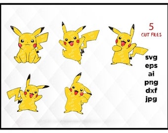 Pikachu svg Pokemon SVG Pokemon go svg vector files for Cricut Silhouette, pokemon png, pokemon clipart, kids svg, pokemon eps, pokemon jpg