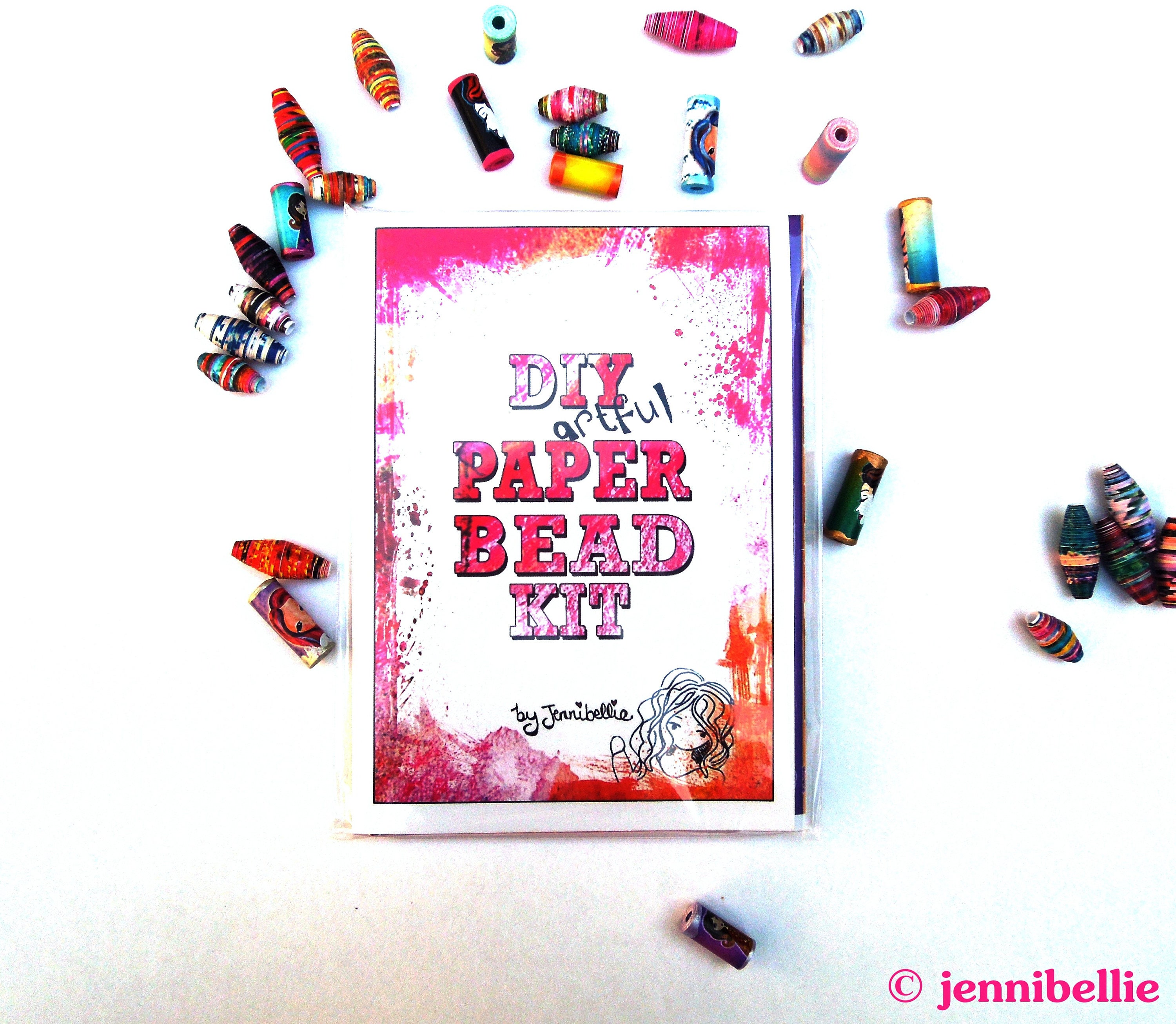 Paper Bead Making Kit by Jennibellie Girly Beads