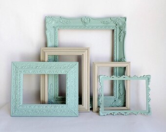 Shabby Chic Frames, Cottage Decor, Vintage Frames, Wall Art Set, Gallery Wall Frames, Gallery Wall Frame Set, Wedding Frames, Home Decor