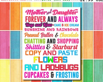 50% Off Gift For Mom Gift For Daughter Mom Birthday Gift Mother And Daughter We Go Together Mom And Daughter Art Mothers Day Gift (JPP71)