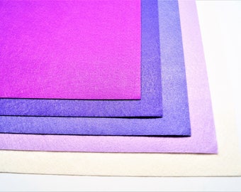 Set of 5 Felted pieces 30 * 30 cm