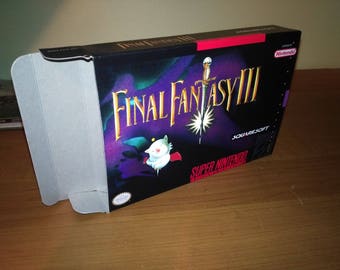 Final Fantasy III (3) Super Nintendo SNES Reproduction Box! Best Repros in the world!