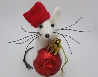 Christmas Mouse - Christmas Bauble Mouse - Felt Mouse - Felt Mice - Mouse Christmas Decoration