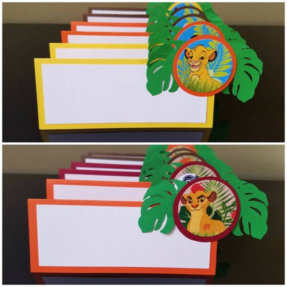 Lion King or Lion Guard Food Labels Escort Cards Place