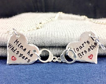 Couples necklace, Daddy dom submissive day collar, BDSM collar discreet, Submissive collar, Submissive jewelry, Kitten play collar