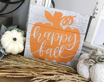 Happy fall sign | Etsy