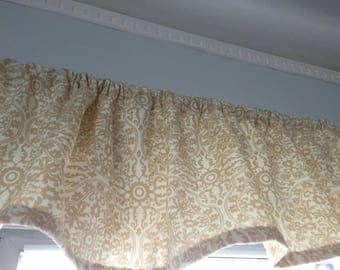 Valance, Window valance, Kitchen Valance, Linen window Valance, Beige valance, Kitchen Curtains, Cafe Curtains.
