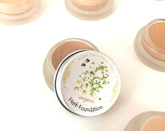 NEW! Organic Herb Foundation, Plumps, Hydrates, Heals, Food Grade and Certified Organic Ingredients, Vegan