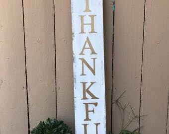 Fall Decor. Thankful wood sign. Rustic Sign. Porch Sign. Wood Porch Sign. Large Porch Sign. Be Thankful. Thankful. Fall Decor. Fall Sign