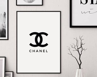 Coco Chanel Poster, Chanel Artwork, Chanel Sign, Coco Chanel Printable, Coco Chanel Print, Chanel Sign, Fashion Addict, Coco Chanel Logo