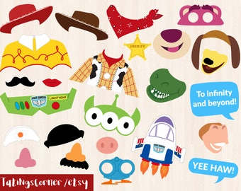 Toy Story Photo Booth - Toy Story Birthday Party - Toy Story photobooth props - Toy Story party props - Toy Story Photo props - Toy Story