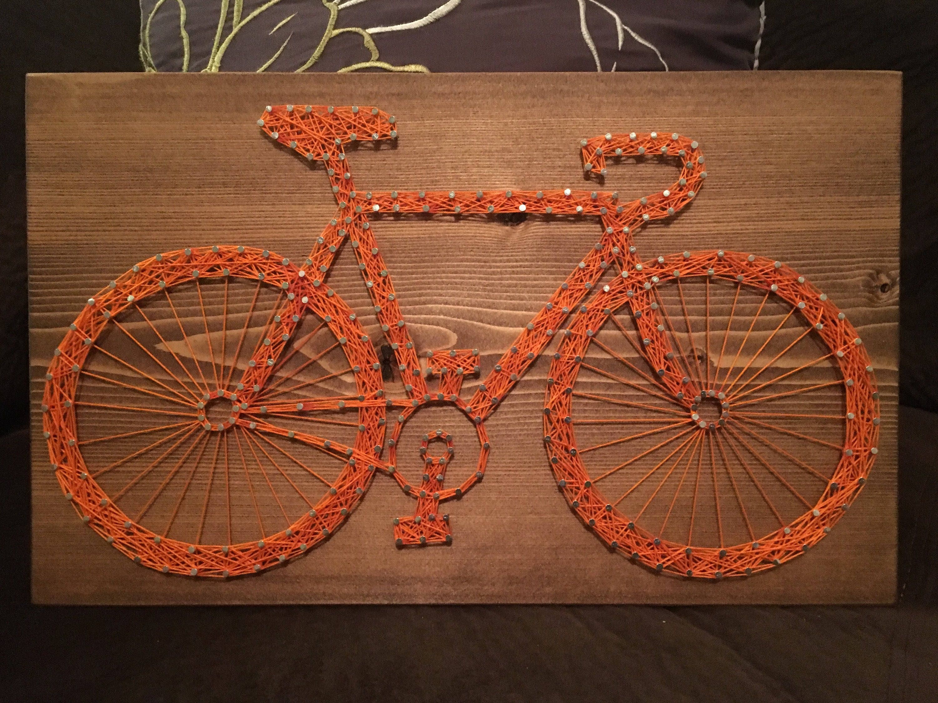 string art fahrrad