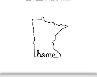 Minnesota outline Etsy