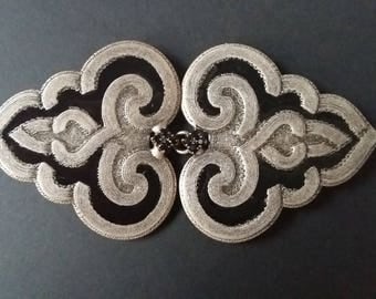 MAGNIFIQUE ATTACHE METAL Cisele Noir Et Argente