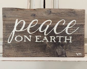 Peace on earth sign | Etsy