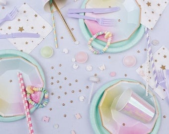 Unicorn party, Unicorn themed birthday party, Magical Unicorn party, Pastel, Meri Meri, children's party, Ombre, Rainbow, Disco, Baby shower
