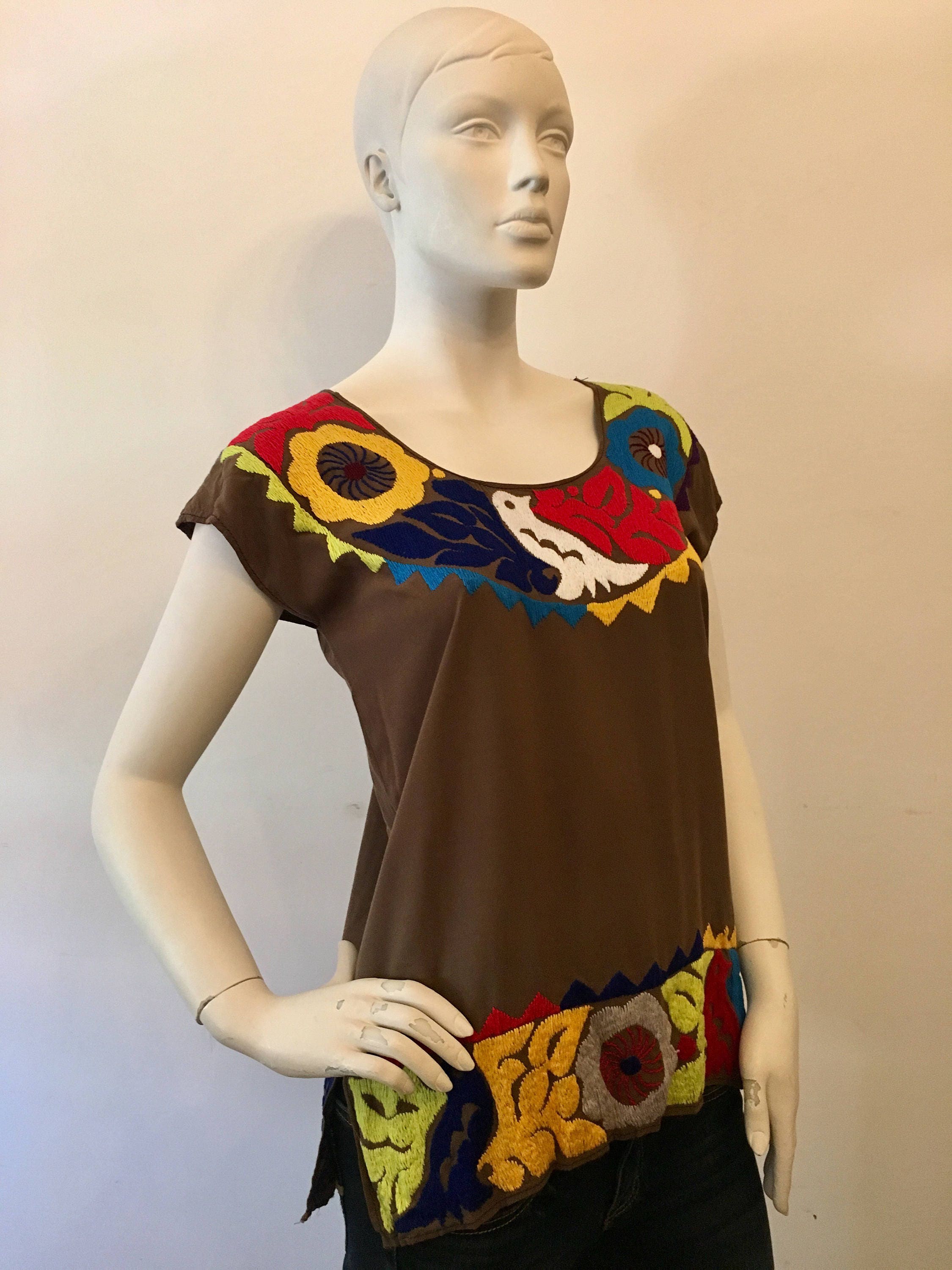 women's mexican embroidered tops