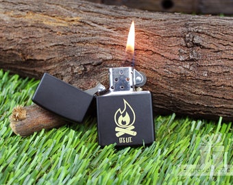 Black Engraved Zippo Lighter