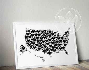 State heart | Etsy