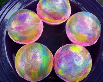 Bath Bomb, SUPERNOVA DUPE, Lush Type, Large Fizzy Bomb, luxury bath bomb, Lush, Fizzy Bath Bomb, Unicorn Bath Bomb, Spa gift, large, rainbow