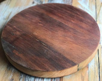 14" Reclaimed Red Wood Lazy Susan | Wooden Lazy Susan | Farmhouse Lazy Susan | Farmhouse Style | Reclaimed Barn Wood