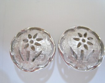 Sarah Coventry Silver Tone Clip Earrings