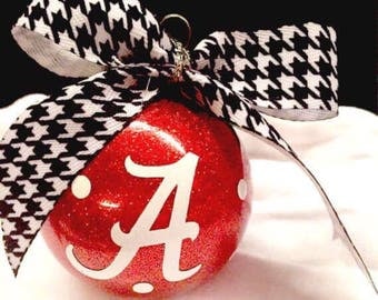 Red and white Christmas ornament