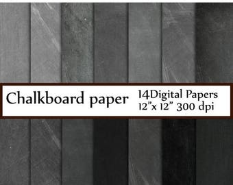 40%SALE Chalkboard digital paper: "CHALKBOARD PAPER" Chalkboard Background chalkboard textures grunge gray chalkboard schoolboard invitatio