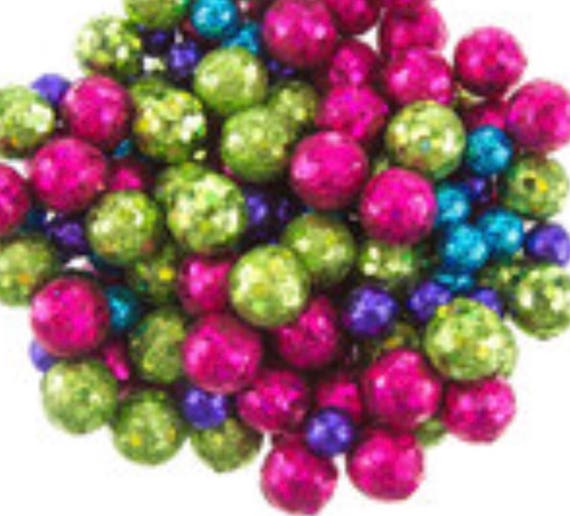 Multicolored Glitter Foam Balls vase fillers decorative