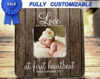 First Mothers Day New Mom Gift Baby Shower Gift New Baby Frame Ultrasound Frame New Baby Gift Love At First Heartbeat Love At First Sight