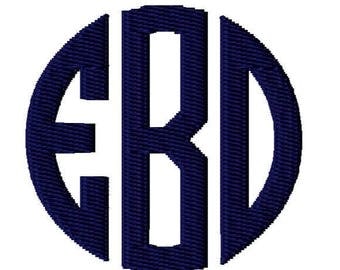 PES 5 inch Circle Monogram font