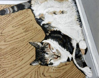 Custom hand drawn, wood burning art, pyrography sketch of your Pet from your photo. Unframed.