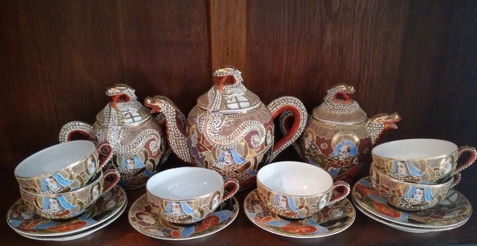 Tea Coffee set Antique Japanese Nichi Hon Nippon 1920c Fine