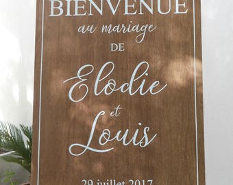 Panneau mariage . Panneau personnalisable pour mariage. Pancarte mariage