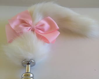 Custom OOAK White Cosplay Plug Tail. Gift for her /Gift Ideas / Sex Toy / BDSM / Mature / Sexo Anal / Sex /Bachelorette gift /Princess Plug.