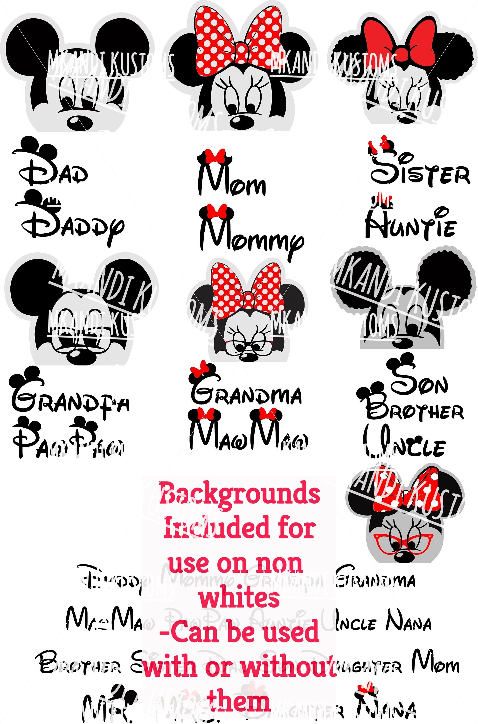 Download Disney Svg/ Mickey Mouse svg/ Minnie Mouse svg/ Disney Family