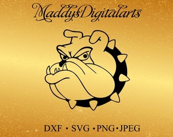 Bulldog SVG, Georgia Bulldogs SVG, Bulldog Logo SVG Cut table Design,svg,dxf,png Use With Silhouette Studio & Cricut_Instant Download