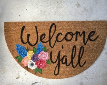 Wildflower Doormat | Custom Doormat | Personalized Doormat