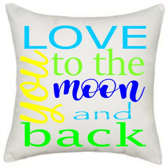 Love you to the moon and back throw pillow