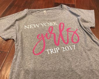 Custom Location Girls Trip Design on Dolman T-Shirt