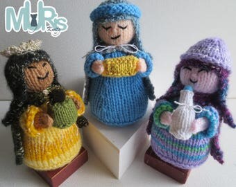 Nativity Scene - Three Kings PDF Knitting Pattern
